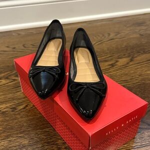 Kelly & Katie Black Bow Flats